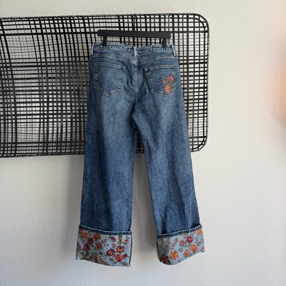 Free people Driftwood Charlee Cuffed Jeans Oshibana - Picture 6 of 9